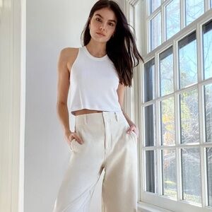 Aritzia Wilfred Free⎜GO-TO CROPPED TANK⎜GD TUSCANY ROSE